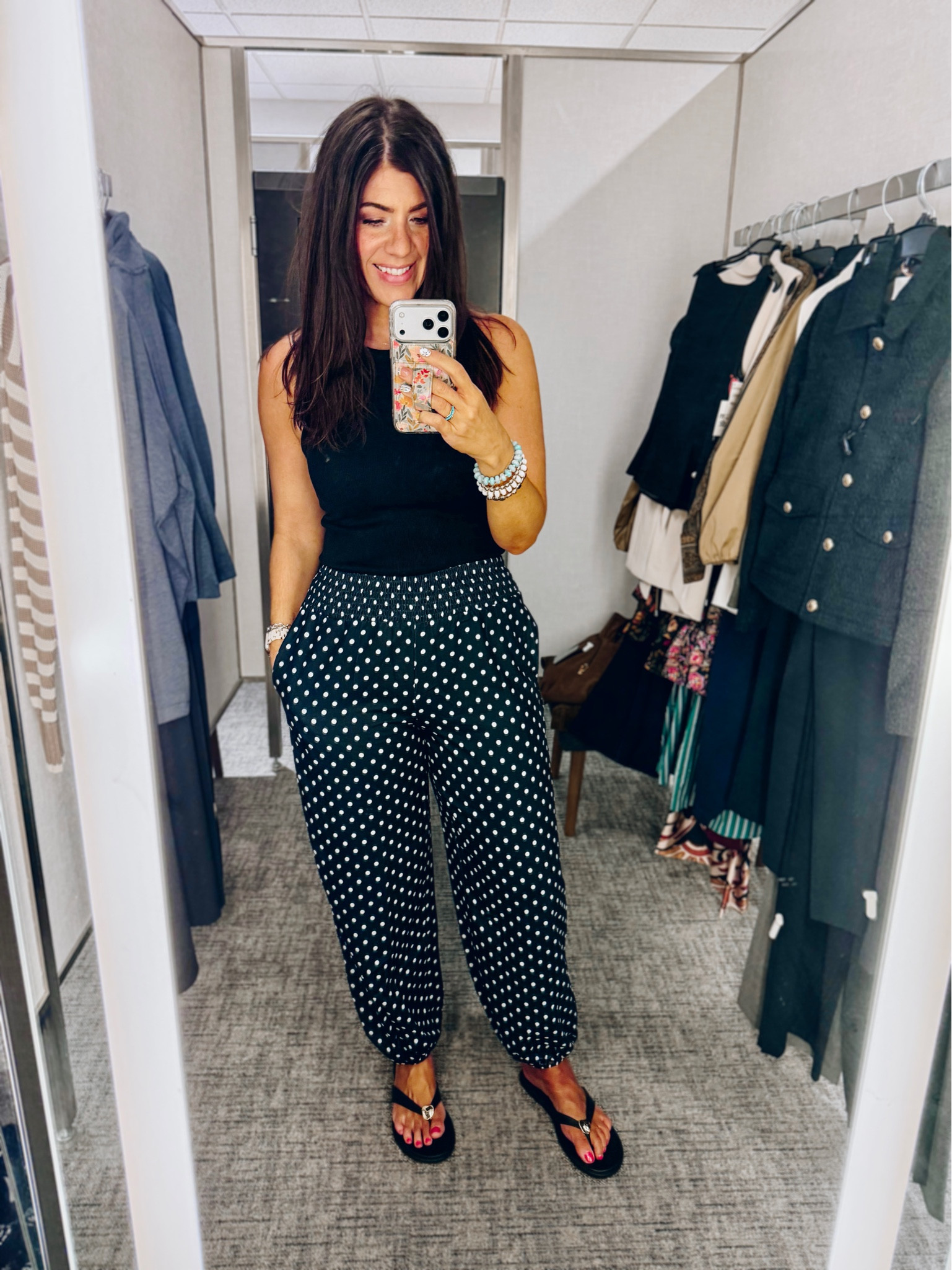 What I wore
In a medium tank and large polka dot pants

#LTKSaleAlert #LTKMidsize #LTKTall