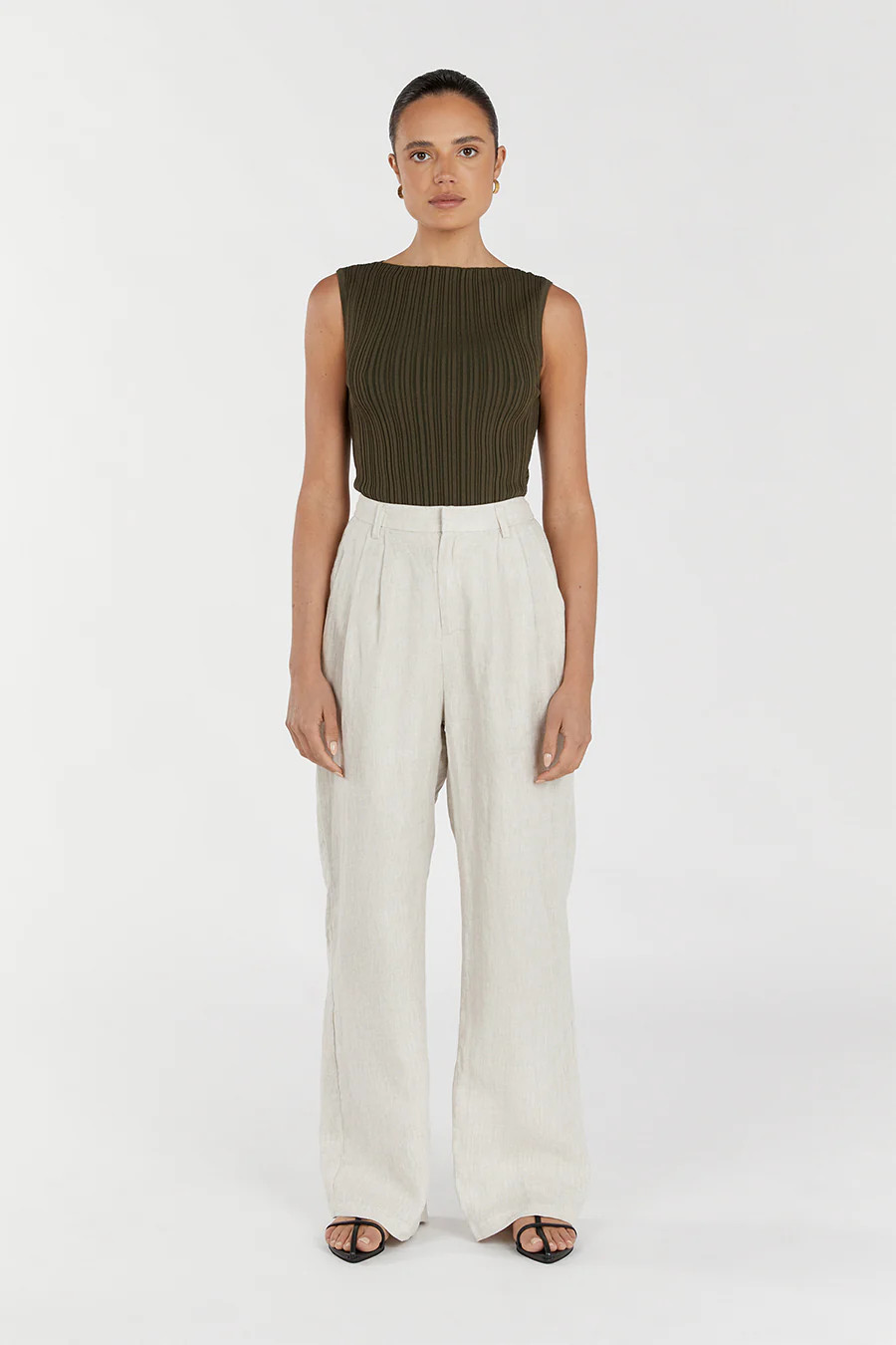 SIENNA OLIVE KNIT TANK | DISSH
