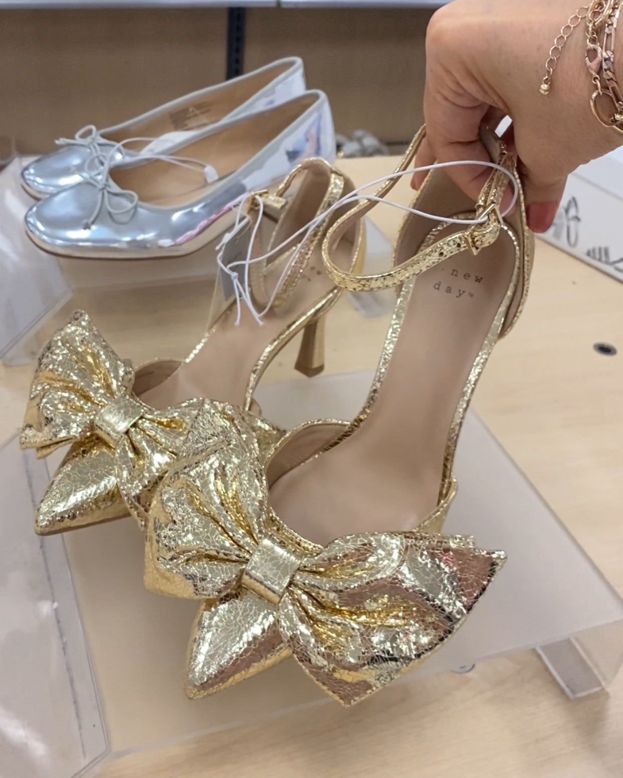 I saw these beautiful heels at target! Gold heels with a huge bow in Gold 😍🎀 
Women's Grace Bow Heels with Memory Foam Insole - A New Day™

#LTKbeauty #LTKstyletip #LTKfindsunder50