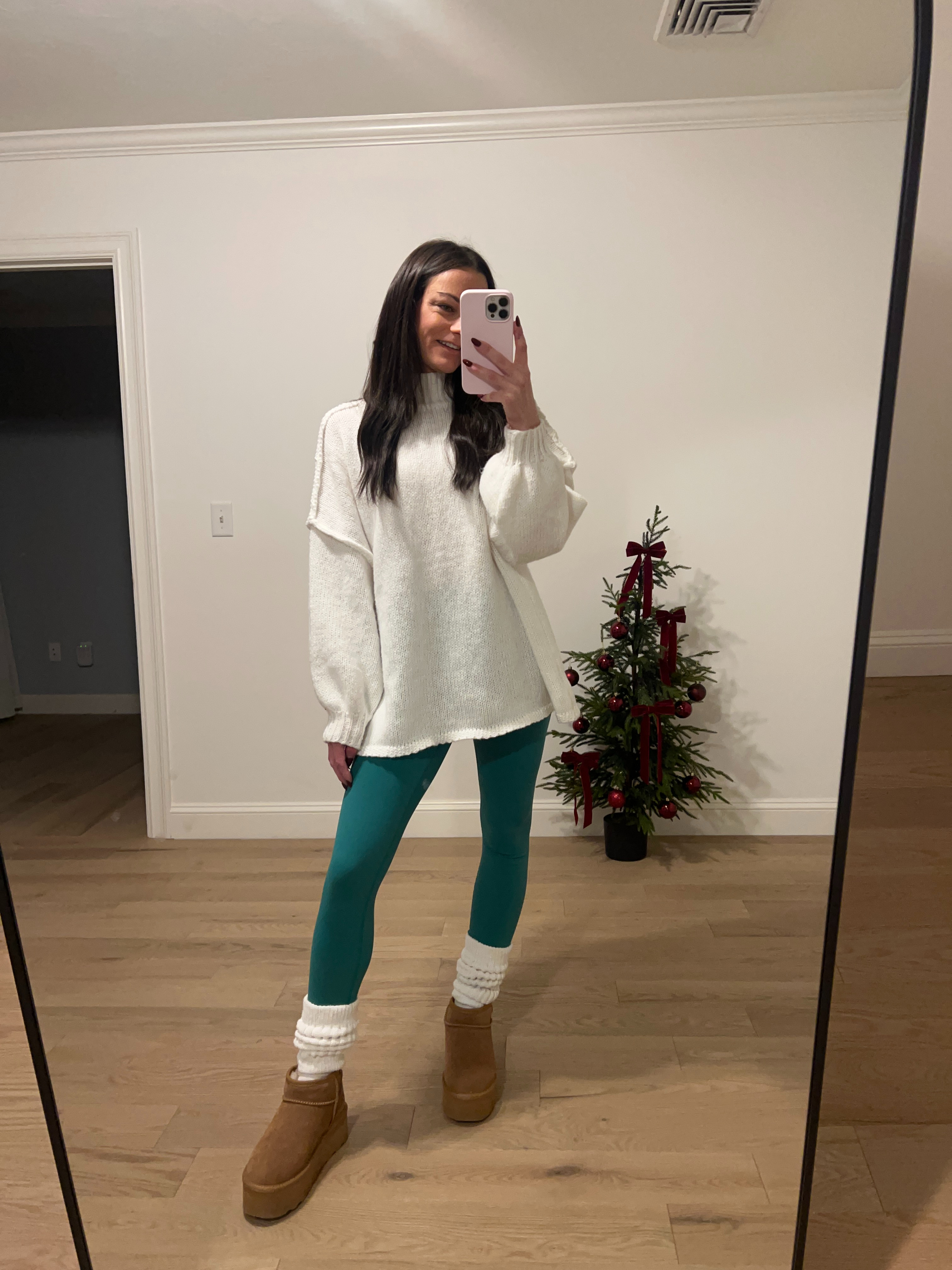 Amazon winter coat outfit! Sweater in S, leggings in XS, coat in S, sized down a full size in these boots!
 

 #LTKPetite #LTKFindsUnder100