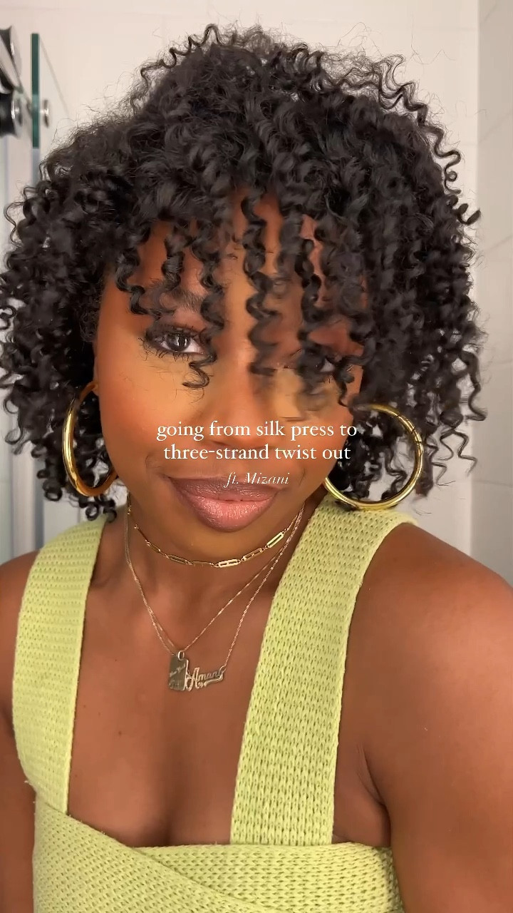 from silk press to twist out✨ #Ad 

@mizani’s Wonder Crown Pre-Cleanse and 25 Miracle Milk Leave-In Conditioner is the perfect duo for transitioning between styles.

This silk press of mine was tired and needed a good cleanse, hydration and refresh and this is exactly how I did it: 

1. Apply and massage Wonder Crown Pre-Cleanse directly to scalp and let sit for 1 minute 

2. Rinse out Wonder Crown Pre-Cleanse and follow up with your shampoo and conditioner

3. Apply and finger detangle the 25 Miracle Milk Leave-In throughout clean damp hair 

4. To style, use both a curl defining gel and coil stretch cream and proceed to twist hair 

5. For volume, be sure to pick and fluff your twist out 

I love that the 25 Miracle Milk leave-In is the perfect primer for your next style as it protects against heat damage primes your curls for a frizz-free finish and hydrates your hair—11/10 would recommend to help cut down on using a million and one products for your natural hair styles. 

Be sure to shop both Mizani’s Wonder Crown and 25 Miracle Milk-Leave In today during the @sephora Sale for the perfect fluffy and moisturized twist out <3 

 @Shop.LTK, #liketkit and liketk.it/xx #Sephora #Mizani #TextureLove



#LTKbeauty