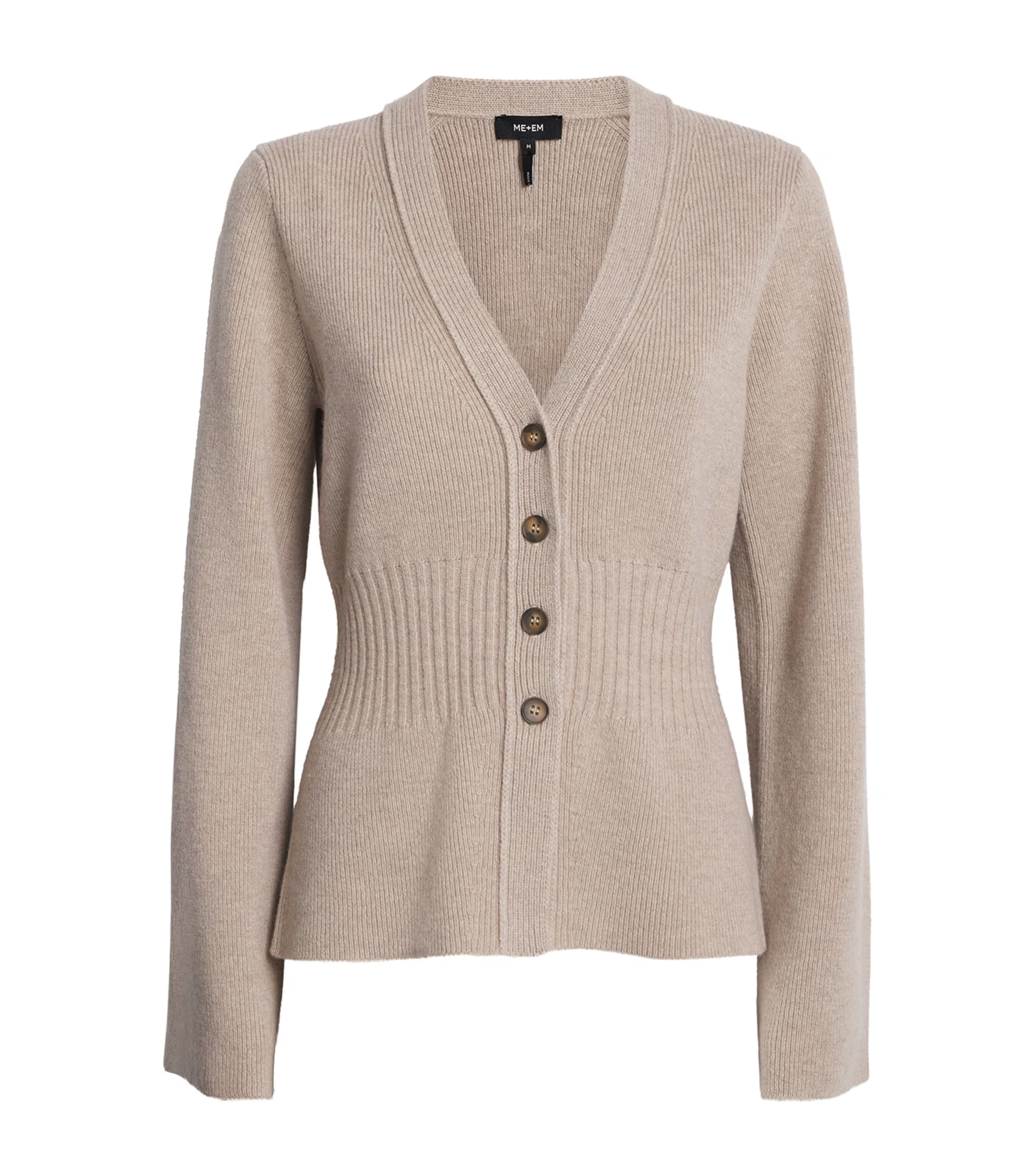 Beige Wool-Cashmere Contour Cardigan | Harrods