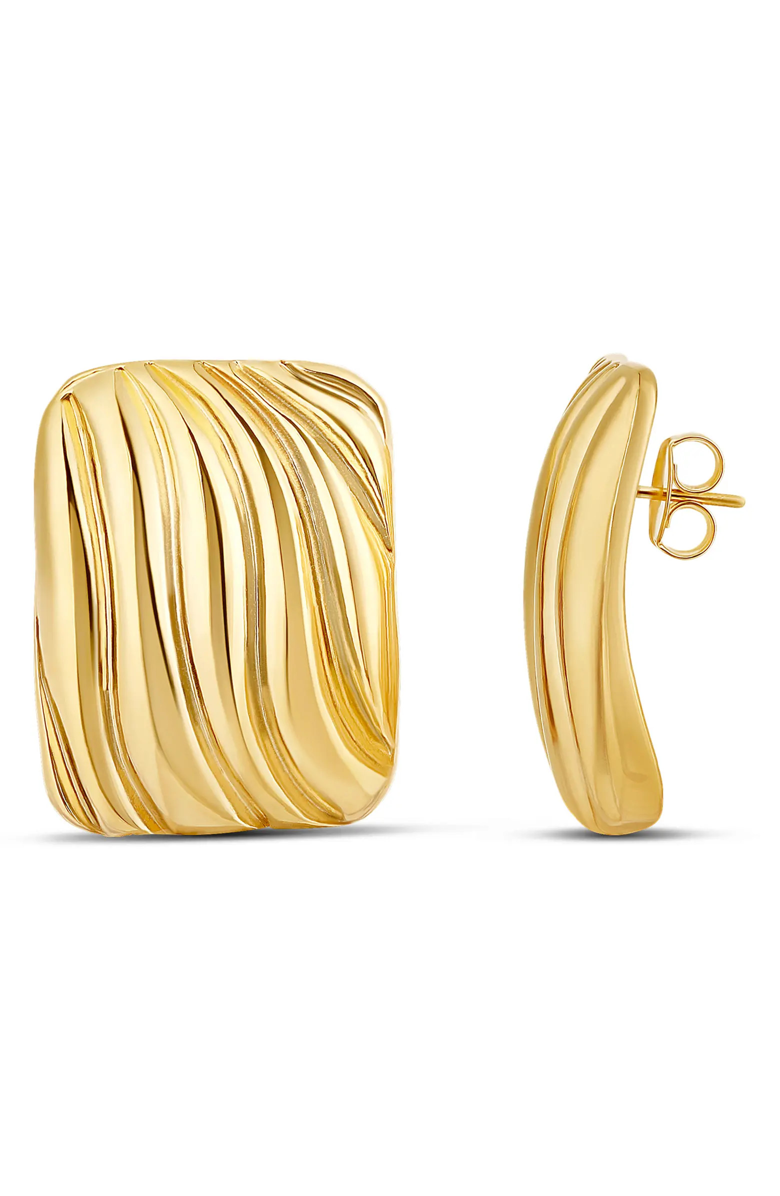 Oversized Textured Square Statement Earrings | Nordstrom