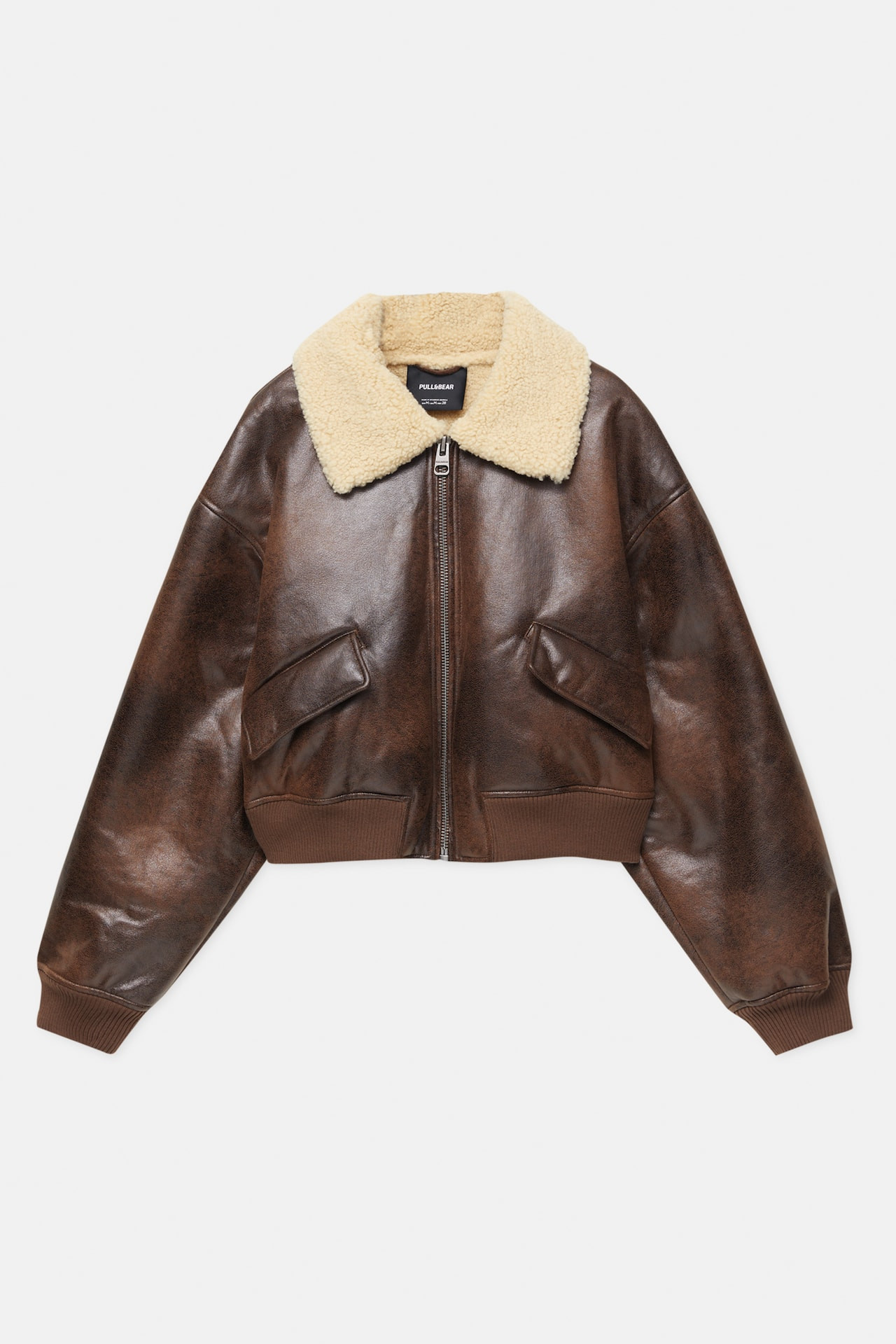 Faux leather aviator jacket | PULL and BEAR UK