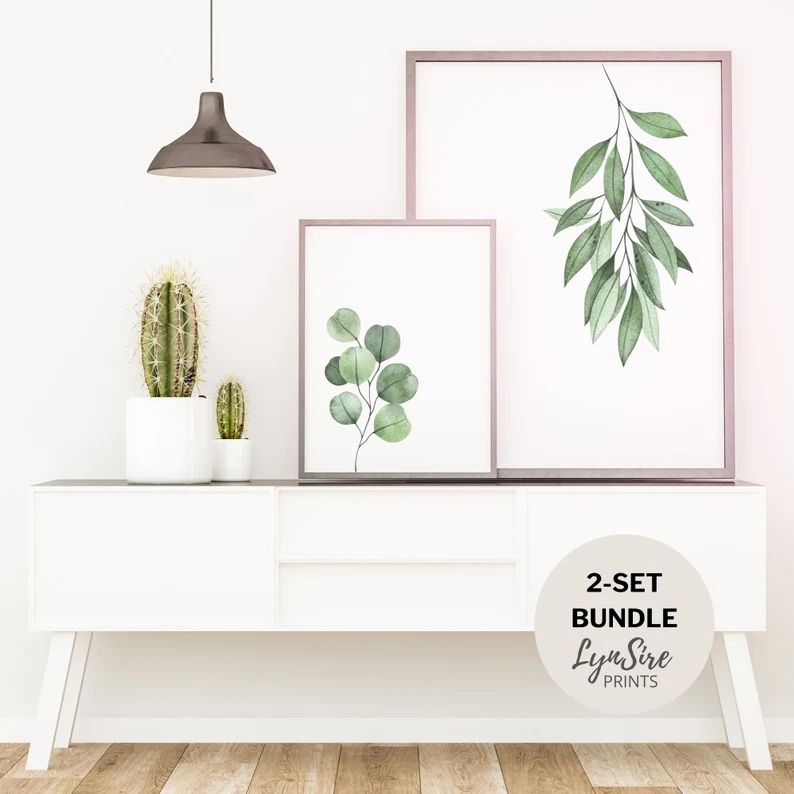 Eucalyptus Prints Set of 2 Prints Botanical Print Set - Etsy | Etsy (US)