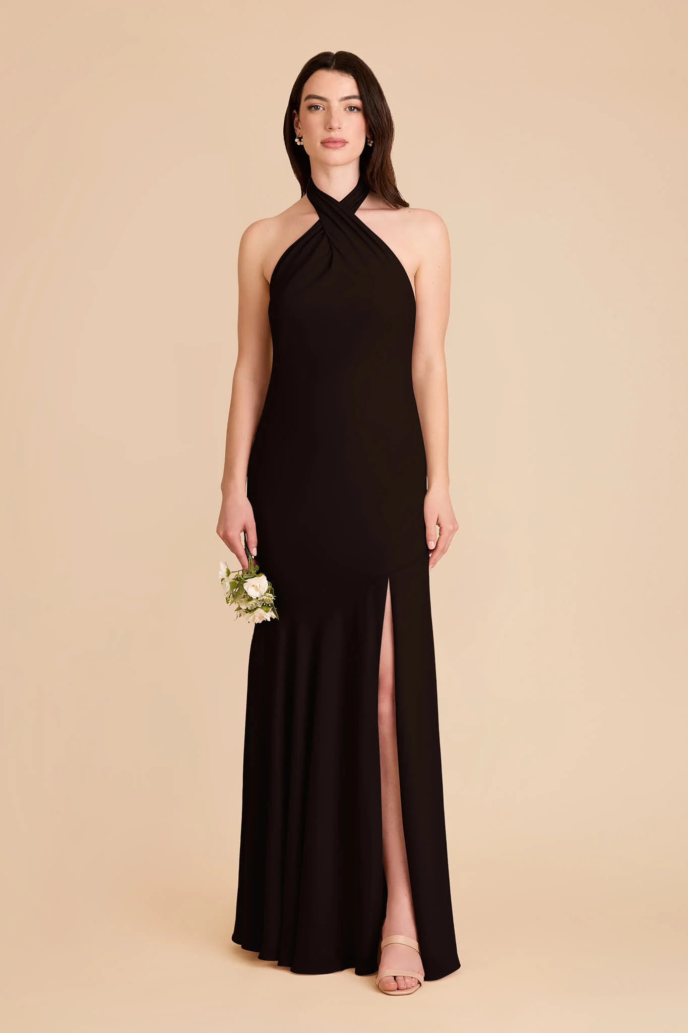 Black Bridesmaid Dress Chiffon Size Small Birdy Grey Stephanie | Birdy Grey