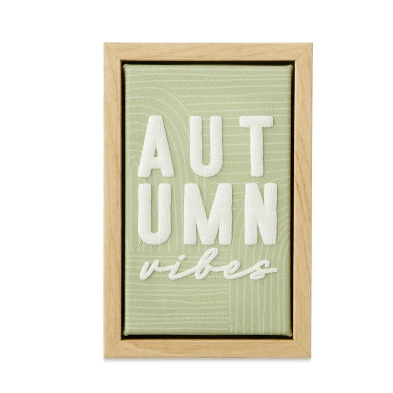 Harvest Small Rectangle Framed Autumn Vibes Hanging Sign, 4" x 6", by Way To Celebrate | Walmart (US)