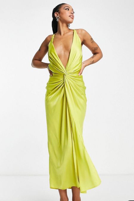 Lime green/chartreuse dress - Spring - Asos #spring #asos #colorpalette 