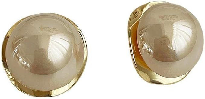 Pearl Earrings For Women Fashion Gold Earrings, Gift For Birthday, Thanksgiving, Mother'S Day, Ca... | Amazon (US)