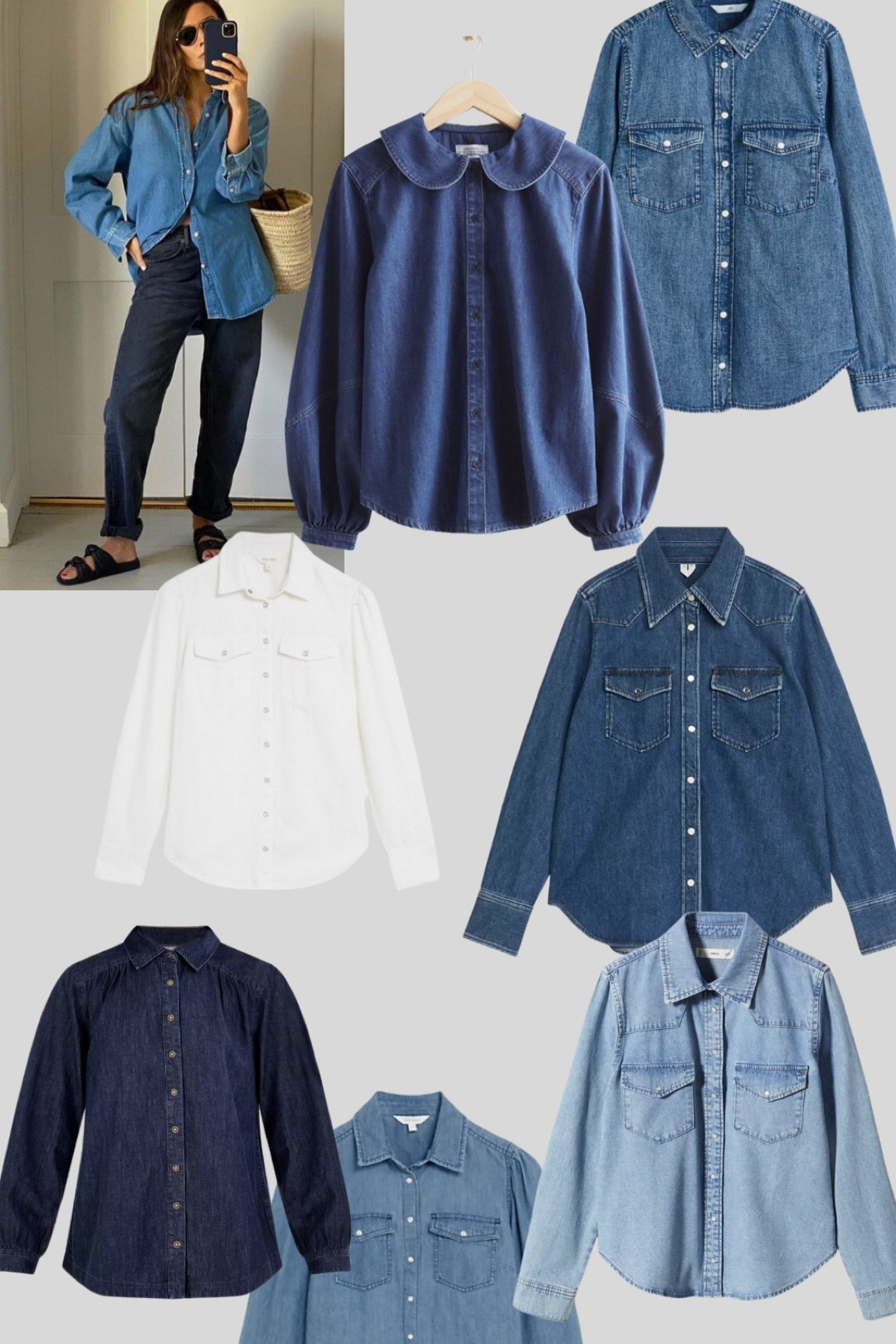 Denim shirts