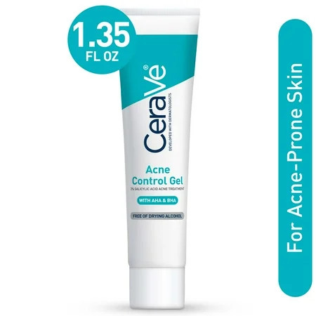 CeraVe Salicylic Acid Acne Control Gel Treatment Acne Treatment for Face 1.35 fl oz. | Walmart (US)
