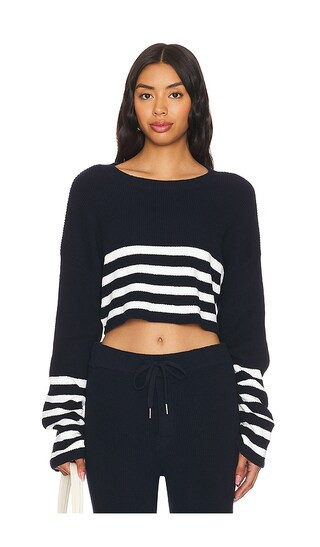 Sharlie Sweater in Navy & White Stripe | Revolve Clothing (Global)