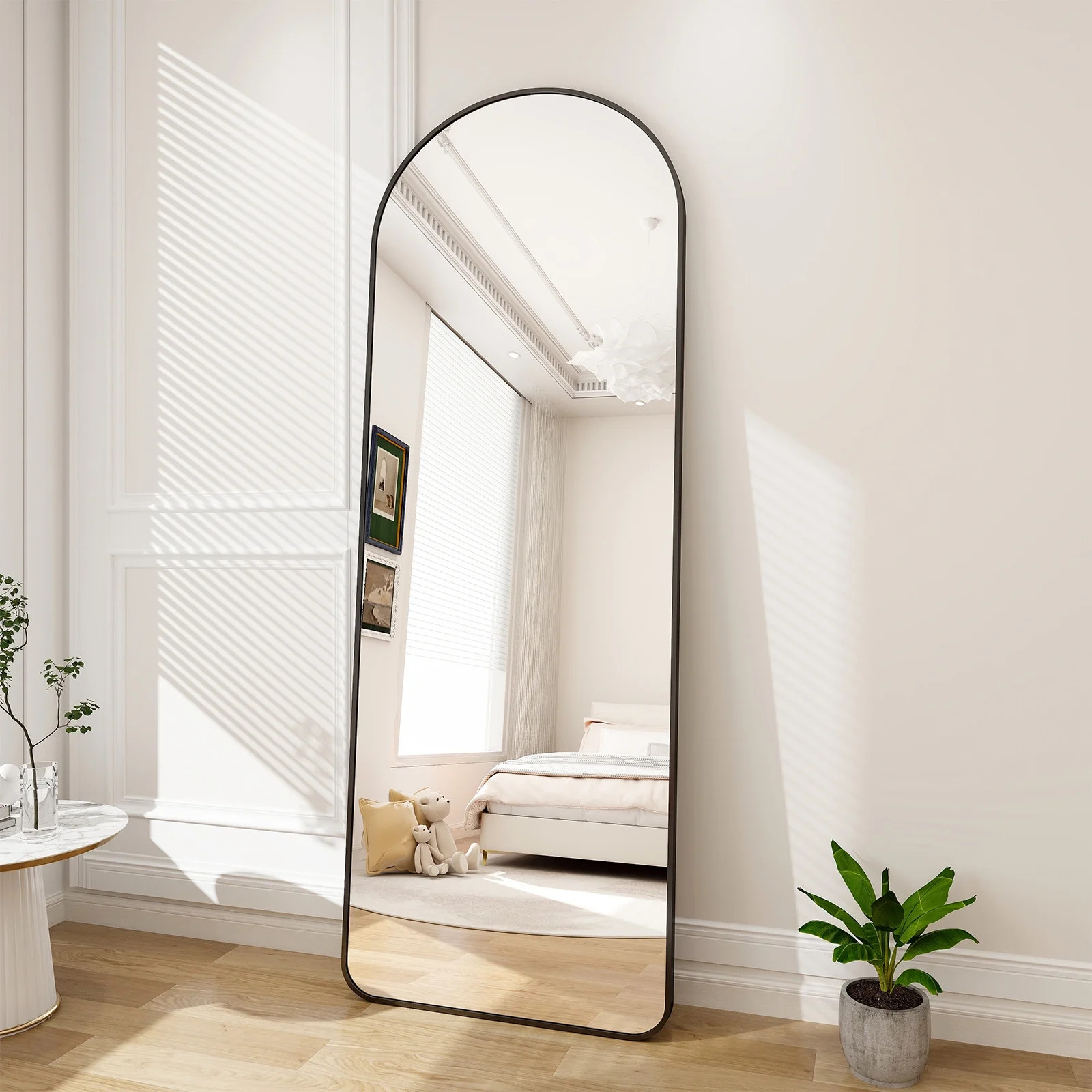 Full Length Mirror Standing Hanging or Leaning Against Wall 65" x 22" Rounded Arch Floor Mirror F... | Walmart (US)