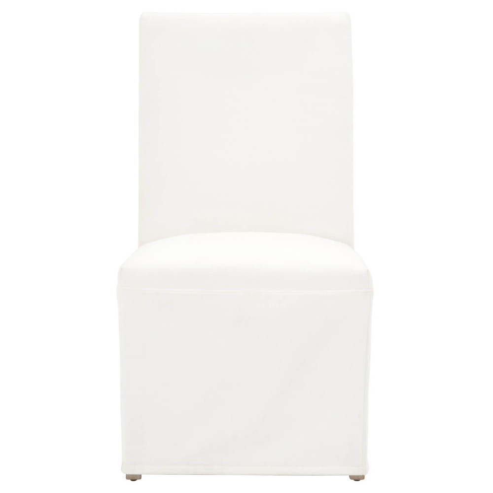 Sherry Modern White Performance Birch Wood Slipcover Dining Chair - Set of 2 | Kathy Kuo Home