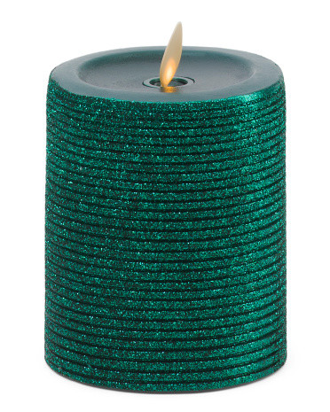 Recessed Embossed Horizontal Strips Moving Led Flame Pillar | TJ Maxx