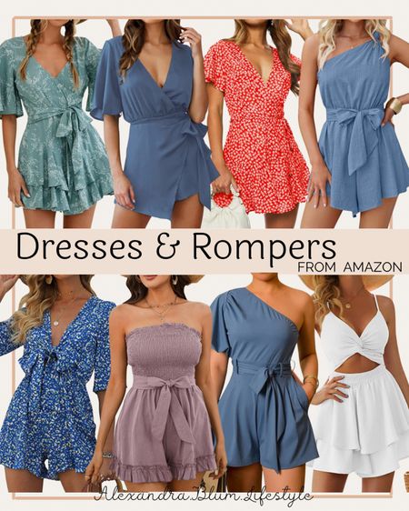 Dresses and rompers from Amazon! Wedding guest dress! Amazon dress! Summer dress! Casual dresses and outfits! Baby shower dress and outfit! Spring dress! Church outfit! Graduation outfit! 

#LTKmidsize #LTKfindsunder100
