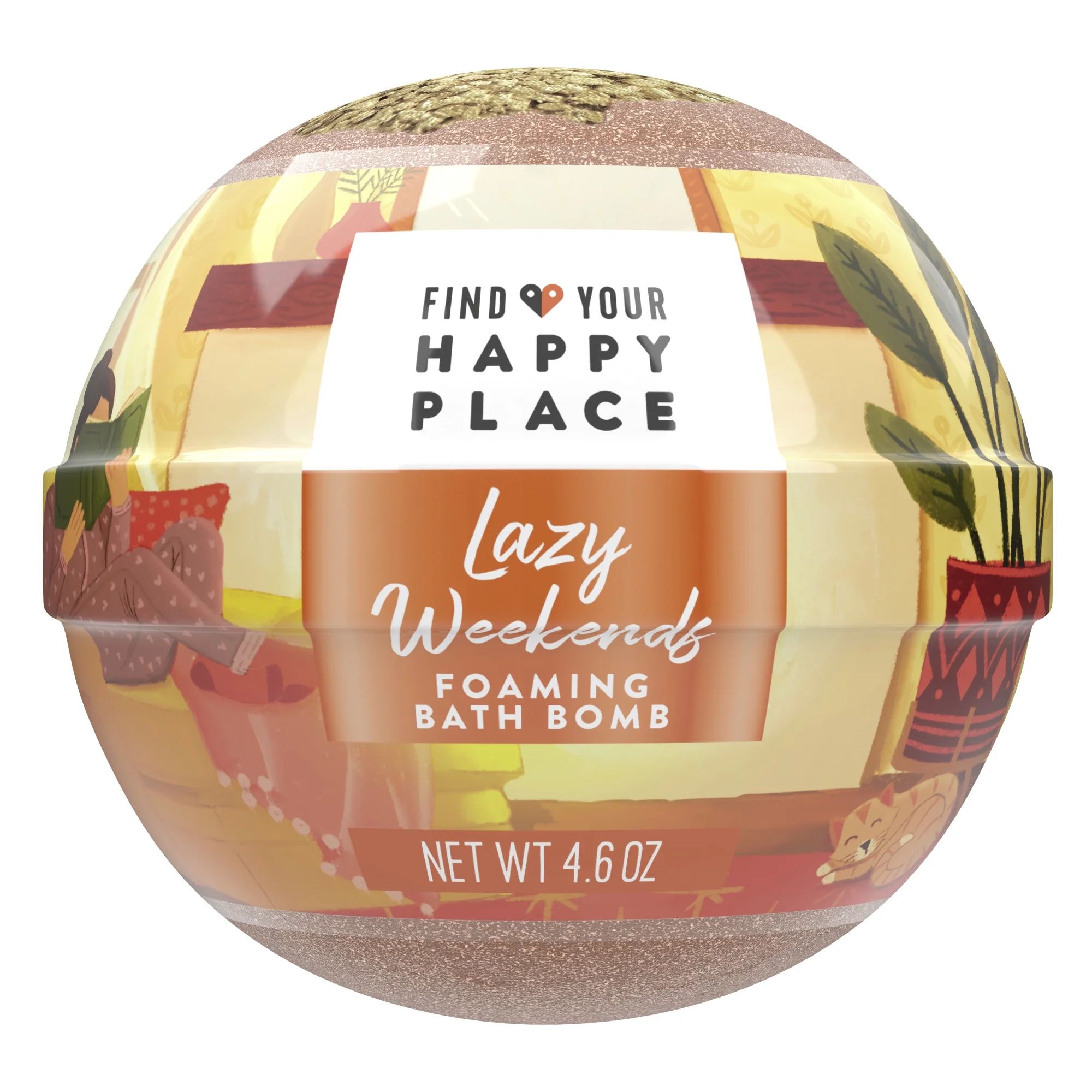 Find Your Happy Place Foaming Luxurious Bath Bomb, Lazy Weekends Sweet Almond And Vanilla Bean 4.... | Walmart (US)