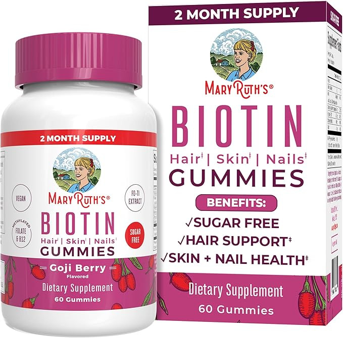 MaryRuth Organics Biotin | Sugar Free | 2 Month Supply | Biotin Gummies | Biotin Vitamins for Hai... | Amazon (US)