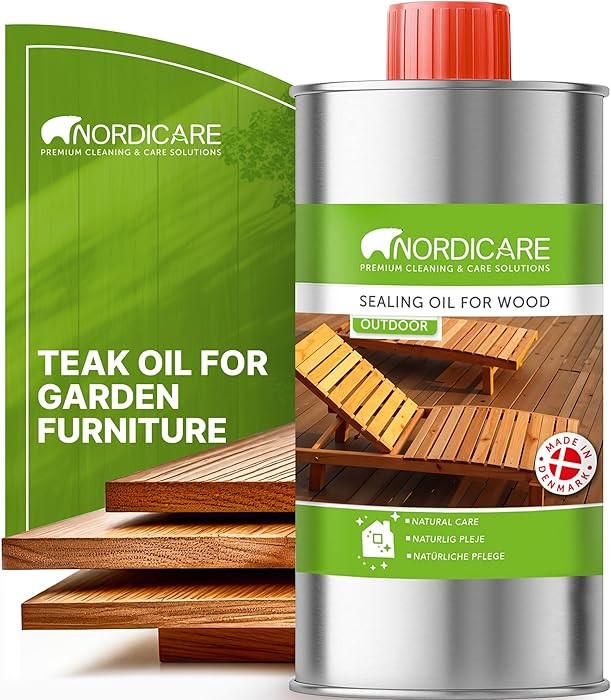 Nordicare Teak Oil for Outdoor Furniture, 16.9 Oz – Outdoor Wood Oil & Sealer for Teak, Acacia,... | Amazon (US)