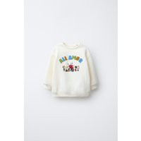 Zara - Sweatshirt Mit Frottee-Patch Snoopy Peanuts™ - Cremefarben Hell - 12-18 Monate (86 Cm) - Unisex | Zara DE
