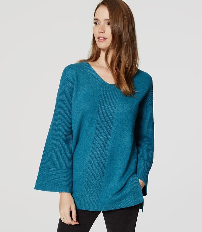 Bell Sleeve Tunic Sweater | LOFT