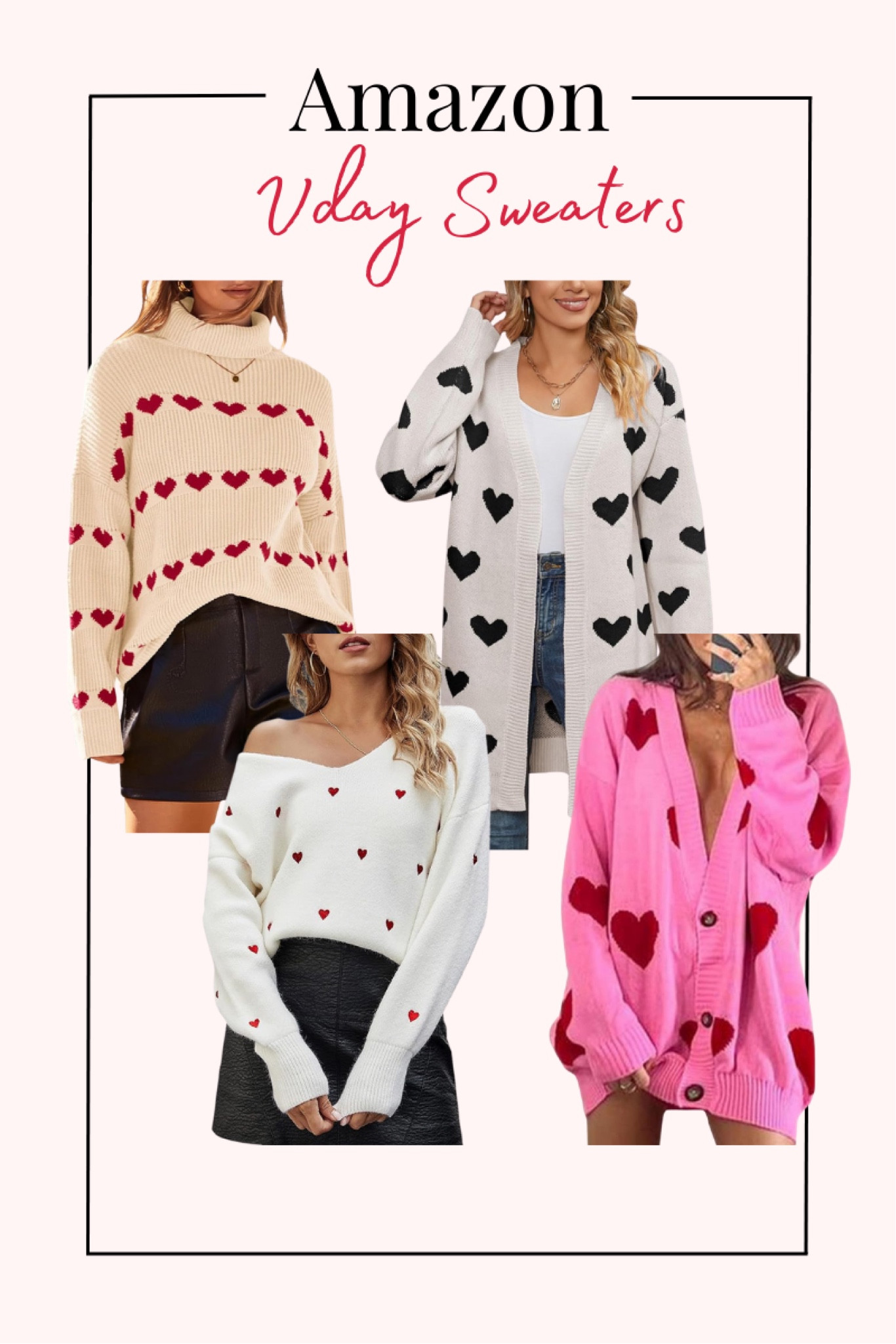 Amazon Valentine’s Day sweaters 

#LTKfindsunder100 #LTKSeasonal #LTKstyletip