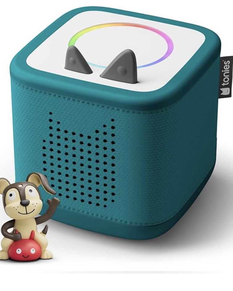 Brand Tonies
Connectivity Technology Wi-Fi
Audio Output Mode Stereo
Mounting Type Tabletop Mount
Material Cotton
Model Name Toniebox 2
MADE FOR INDEPENDENT PLAY: Designed with kid-friendly, intuitive controls, Toniebox 2 lets listeners explore stories, songs and games from all their favorite characters all on their own, boosting their confidence and independence.
GROWS WITH YOUR KIDS: Designed for ages 1–9+, Toniebox 2 is built to last with hundreds of Tonies and Tonieplay games to choose from.
SMART BEDTIME AND WAKE-UP FEATURES: The Sleep Timer with Light and Sunrise Alarm help lay foundations for great sleep routines, making for better bedtimes, longer sleeps and easy mornings.
A NEW WAY TO PLAY: With Tonieplay the kids are in charge of our new interactive games, adventures, challenges and quizzes. Perfect for solo or team play.
PEACE OF MIND FOR PARENTS: Parents can rest easy knowing that with no screens or ads, their kids can safely and independently play, while keeping an eye on things with the tonies app.
LOADS OF SONGS, STORIES AND GAMES: There are hundreds of Tonies to choose from, with new ones launching every month. So, whatever they're curious about, there's a Tonie or Tonieplay game to keep them entertained.
HOW IT WORKS: Playback starts automatically when Tonies audio characters are placed on the Toniebox. Pressing the ears changes the volume. Tapping the sides changes tracks. Tonieplay controller [sold separately] controls interacts with Toniebox’s 2 light rink to unlock interactive experiences.
Starter Set includes a Tropical Teal Toniebox 2, 8.6” [22cm] USB-C charging cable, and Playtime Puppy Tonie. Power Adapter, longer charger cable, and additional Tonies sold separately. Wi-Fi needed for initial set-up. The USB-C Charging Cable is 8.6" to meet child safety standards for little listeners aged 1+.

#LTKKids #LTKmomlife #LTKSaleAlert
