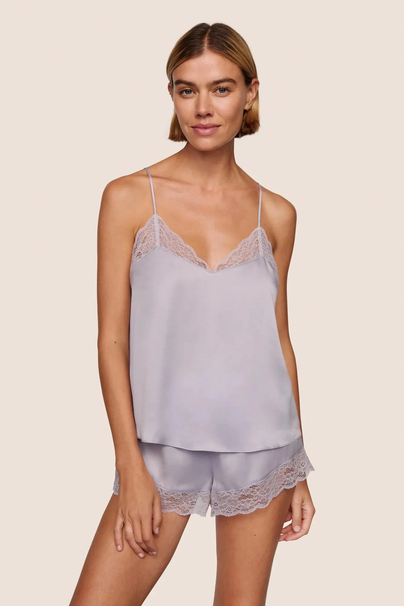 Washable Silk Lace Cami & Short Set | Eberjey