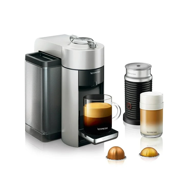 Nespresso Vertuo Coffee and Espresso Machine by De'Longhi with Aeroccino, Silver | Walmart (US)