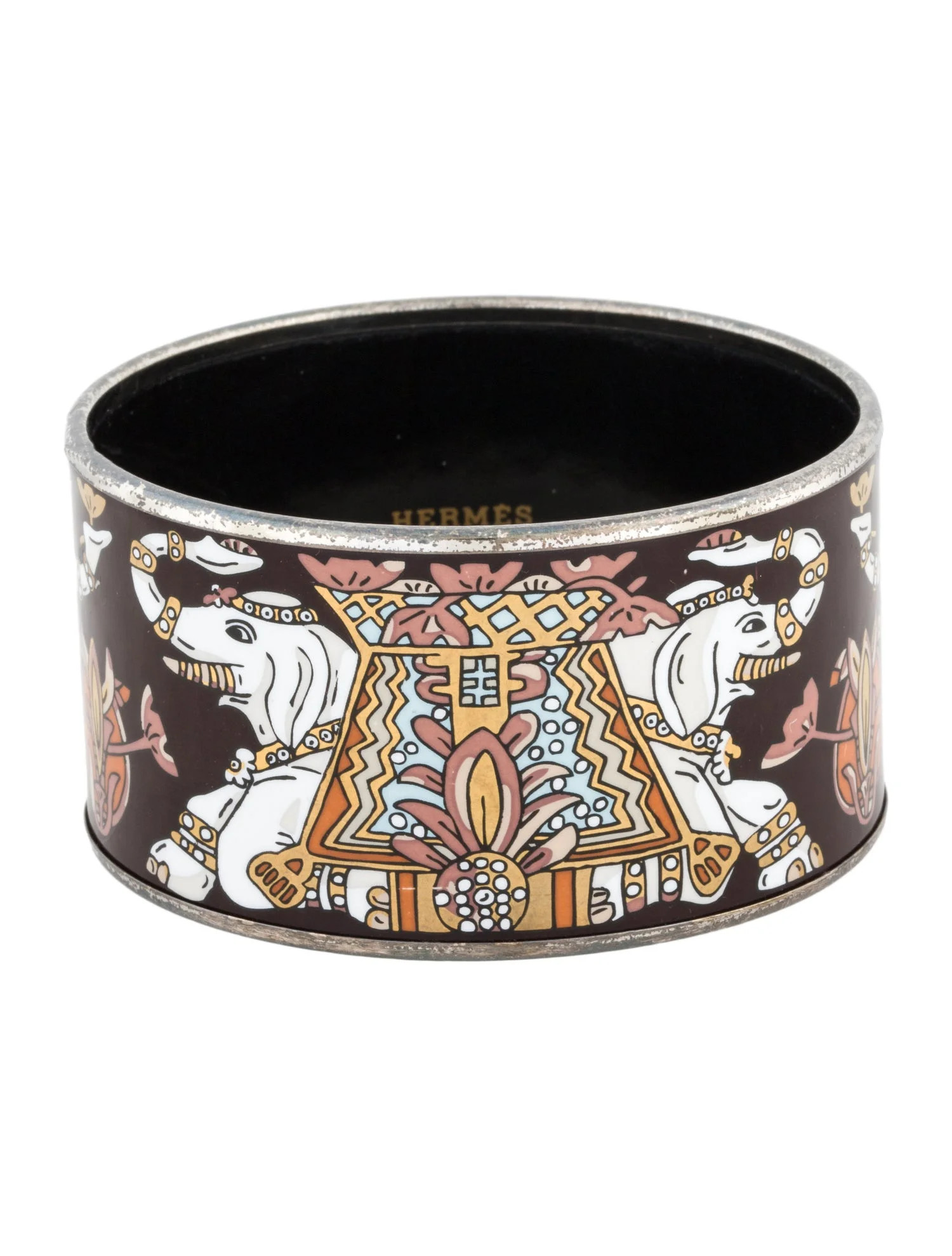 Extra Wide Enamel Bangle Bracelet | The RealReal