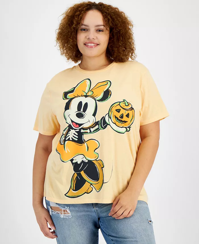 Trendy Plus Size Halloween Minnie Mouse Short-Sleeve T-Shirt | Macy's