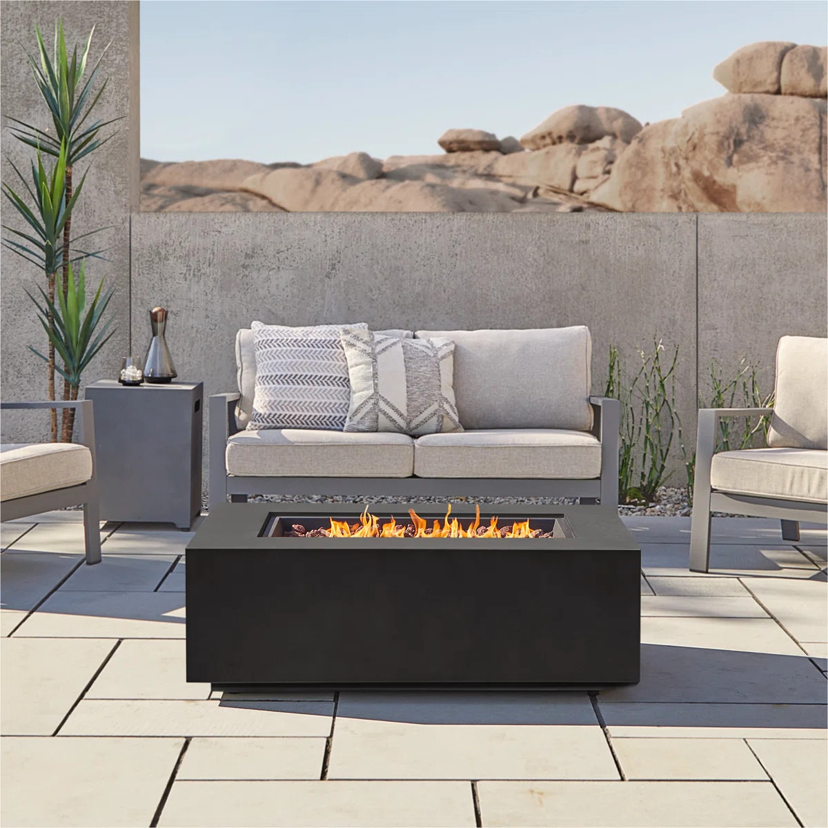 AEGEAN Propane / Natural Gas Outdoor Fire Pit Table | Wayfair North America