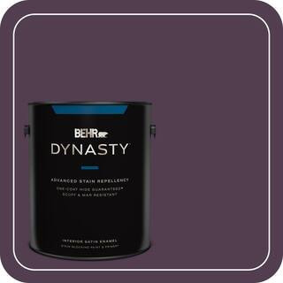 1 gal. #PPU17-02 Oriental Eggplant Satin Enamel Interior Stain-Blocking Paint & Primer | The Home Depot