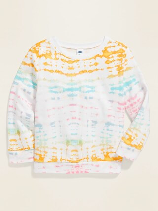 Tie-Dyed French Terry Sweatshirt for Toddler Girls | Old Navy (US)