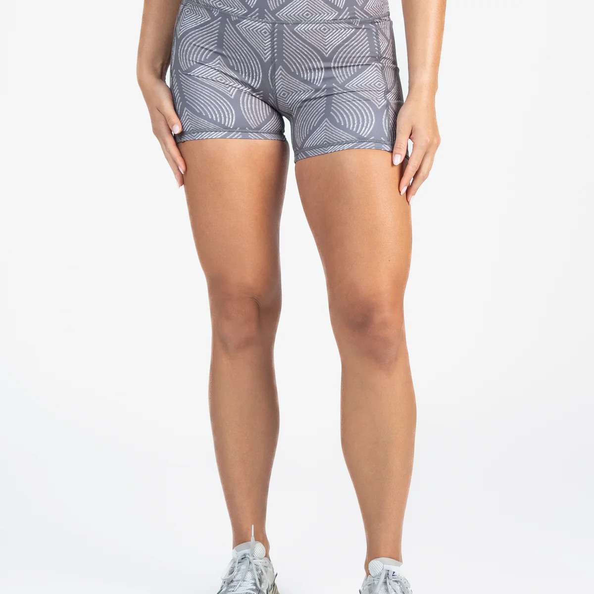 Skin Biker Shorts (4 in. inseam) - Grey Peacock | Senita Athletics