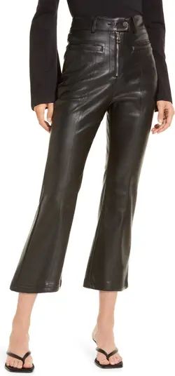 Faux Leather Crop Trousers | Nordstrom
