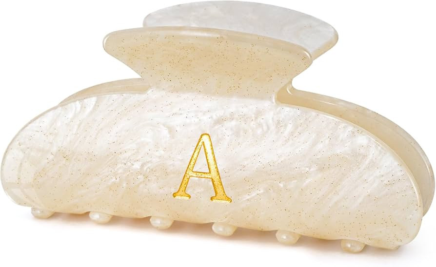 Christmas Gifts for Women Teen Girls - Stocking Stuffers Cute Hair Clips Initial Claw | Birthday ... | Amazon (US)