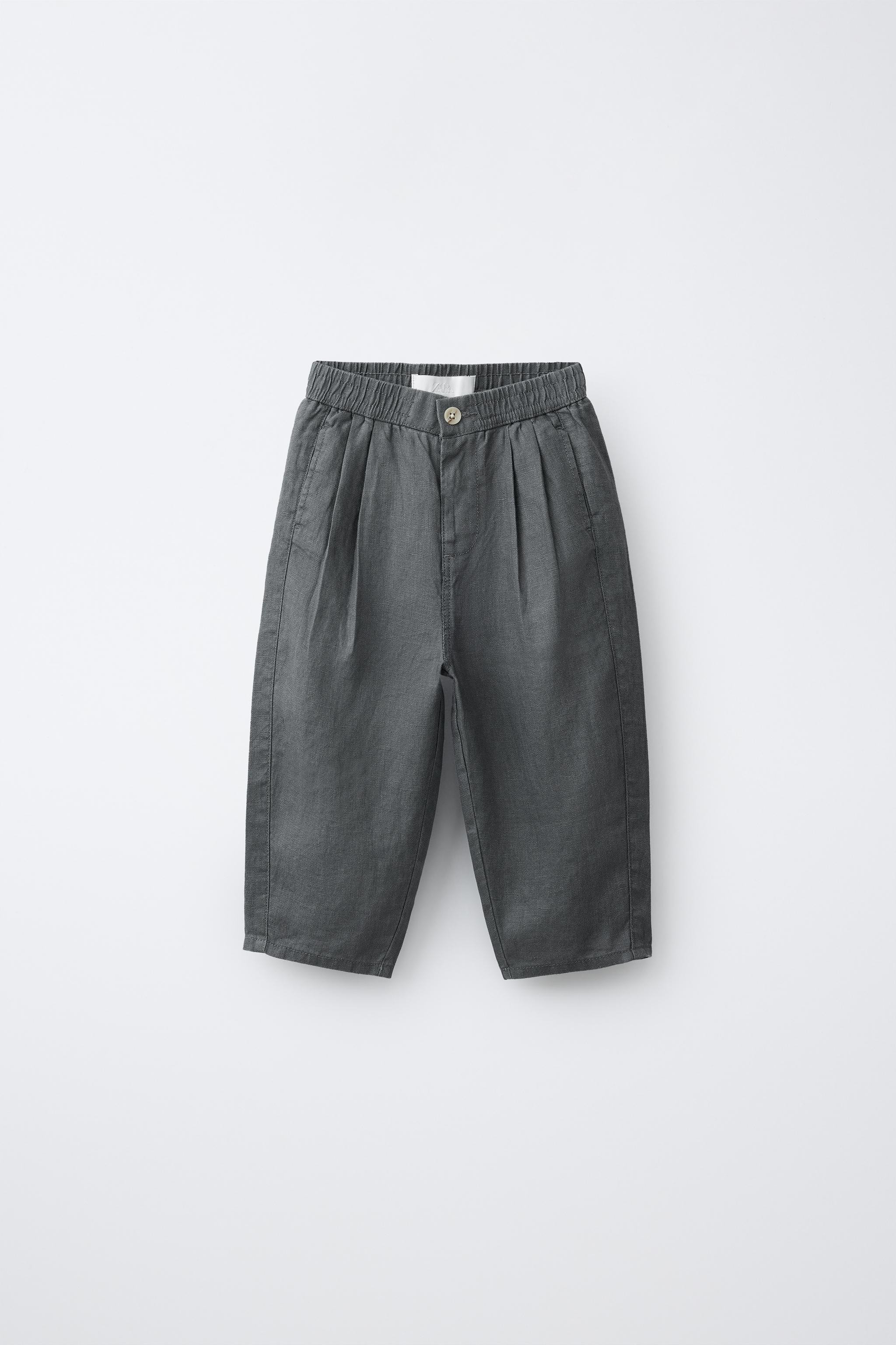 100% LINEN PLEATED PANTS | Zara US
