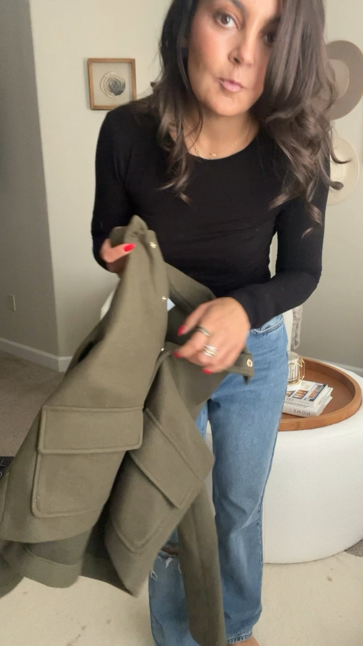 NSale cropped military jacket. Wool   Wearing the xs 