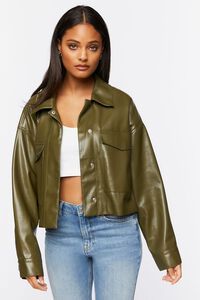 Faux Leather Trucker Jacket | Forever 21 | Forever 21 (US)