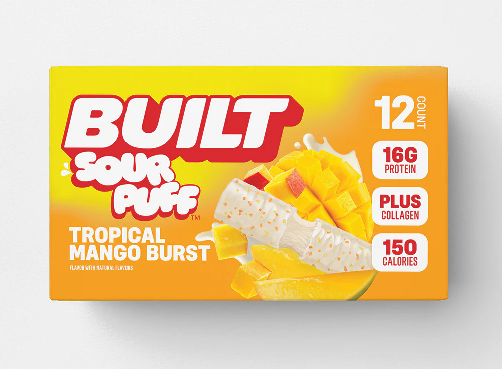 BUILT Tropical Mango Burst Sour Puff | 12 Ct. Box | BUILT | BUILT (US)