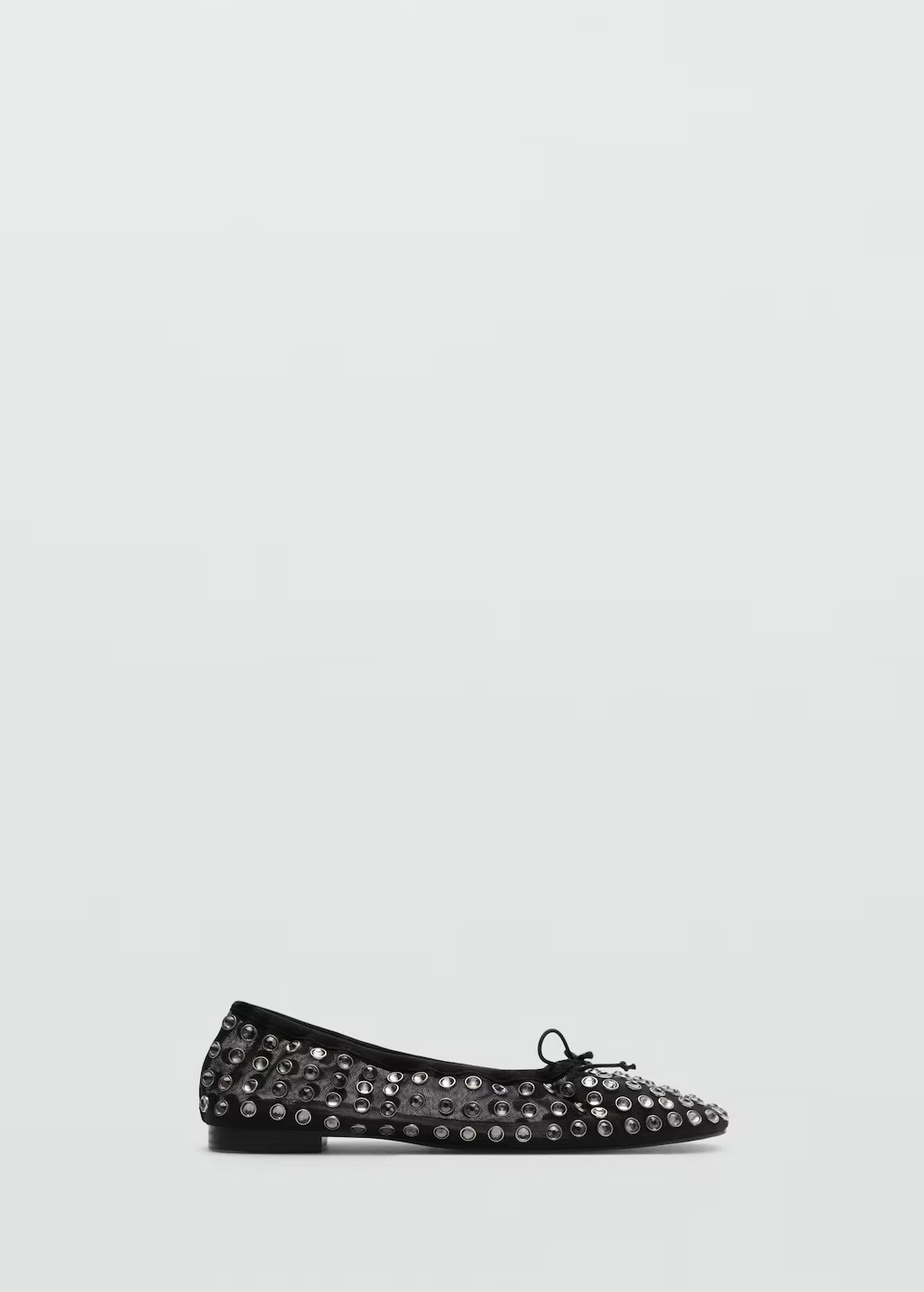 Studded mesh ballerina shoes | MANGO (UK)