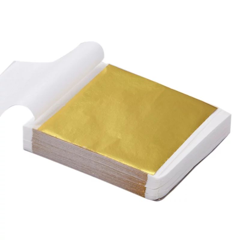 Clearance!100PCS Imitation Gold Leaf Gold Leaf Sheets Gold Foil Paper Taiwan Gilding Furniture Cr... | Walmart (US)