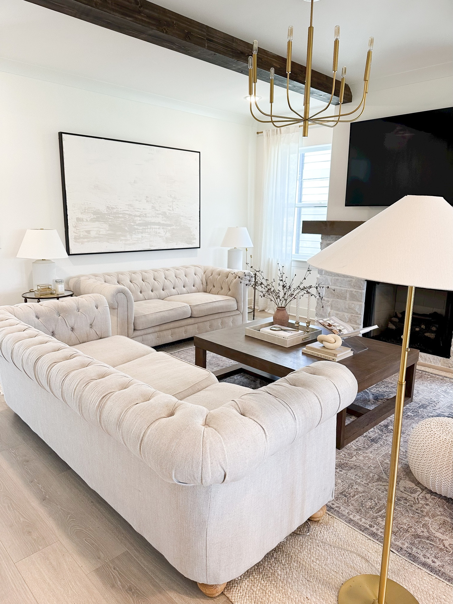 Living room with my original tufted couches ✨ 

#LTKstyletip #LTKSeasonal #LTKhome