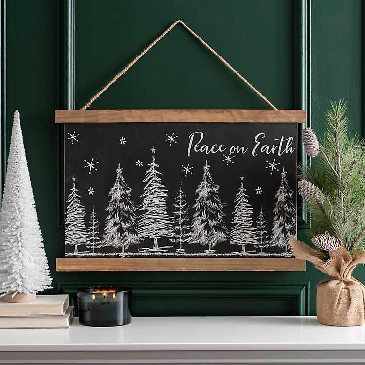 New! Charcoal Peace on Earth Wall Plaque | Kirkland's Home