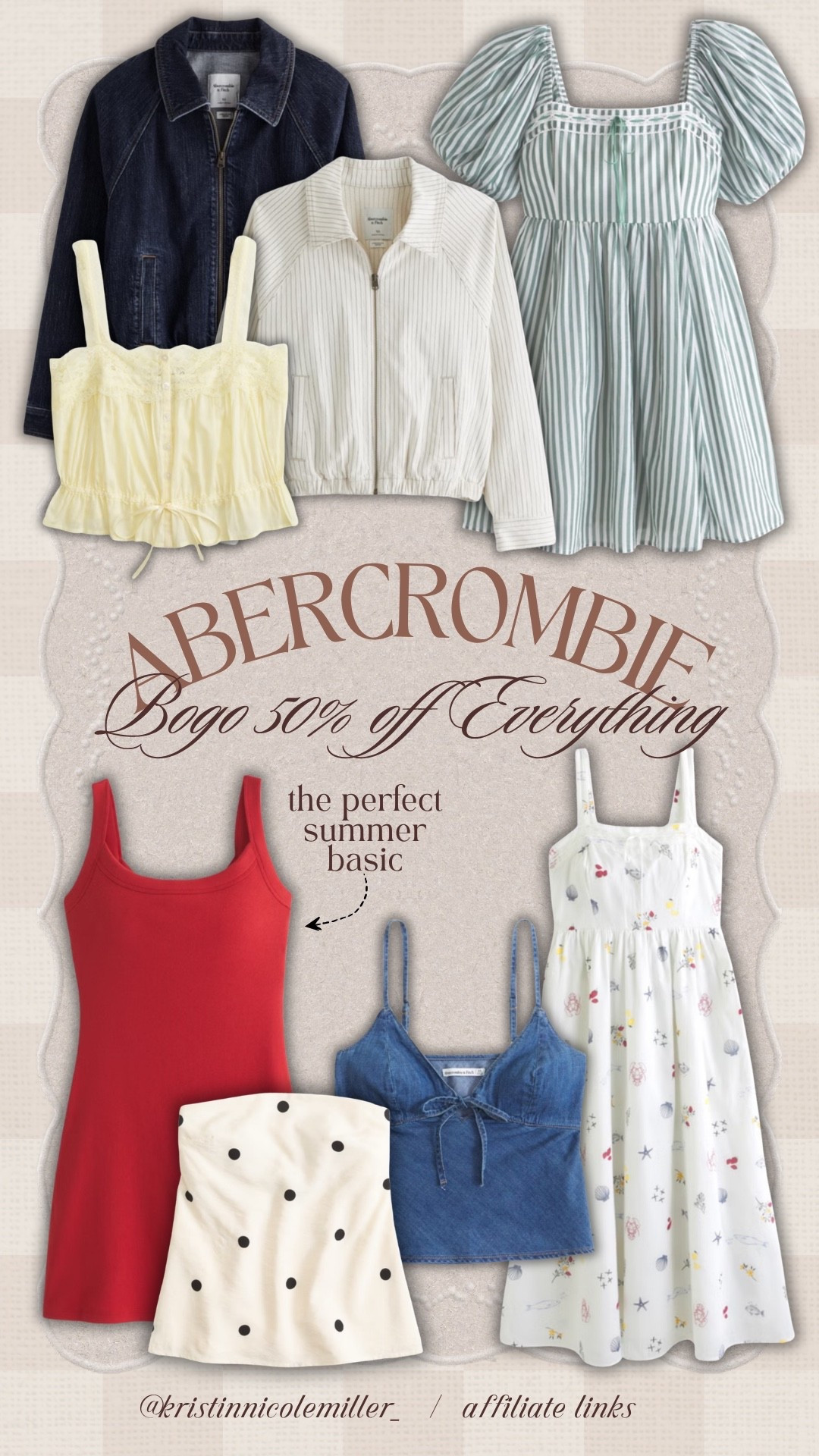 Abercrombie BOGO 50% off everything!!! 

Sales, shopping, mom favorites, summer, spring, staples, dress, denim, tank tops, sets 

#LTKSeasonal #LTKootd #LTKmomlife