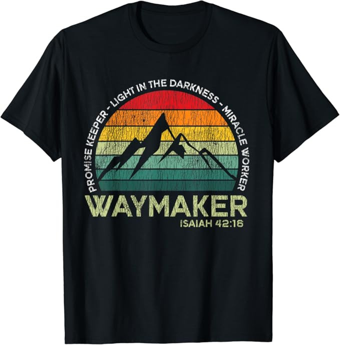 Vintage Waymaker Promise Keeper Miracle Worker Christian T-Shirt | Amazon (US)
