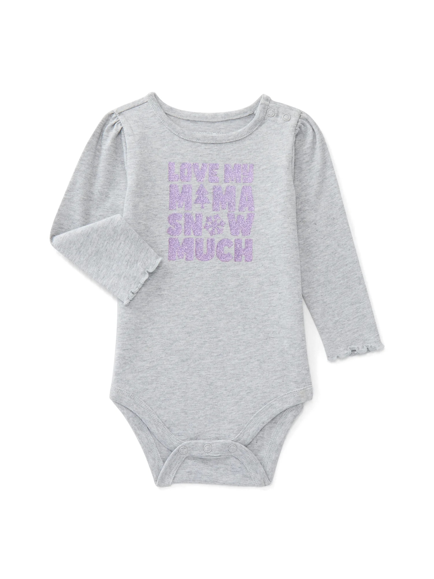 Garanimals Baby Girls Graphic Bodysuit with Long Sleeves, Sizes 0M-24M | Walmart (US)