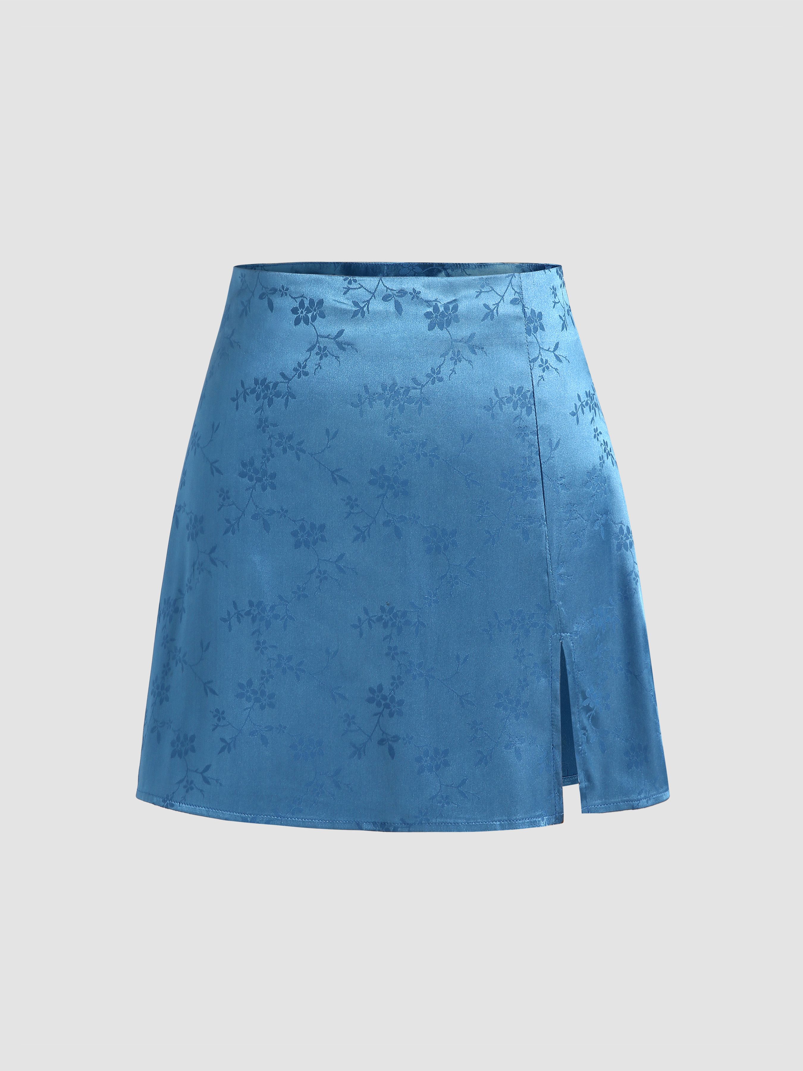 Shopping Bag Floral Jacquard Mini SkirtBlue/MUS$18.001You're US$31.00  away from FREE shipping Es... | Cider