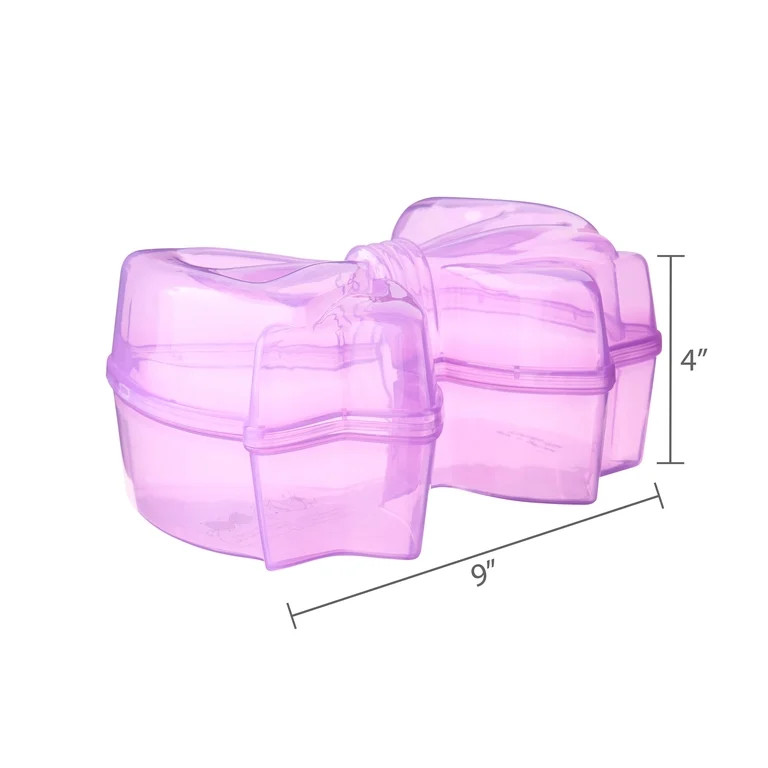 Plastic Bow-Shaped Container, Purple, Valentine's Day by Way To Celebrate | Walmart (US)
